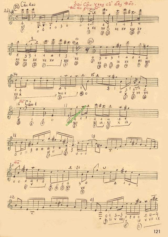 Cấu trúc bản đàn và bản ca 6 câu vọng cổ