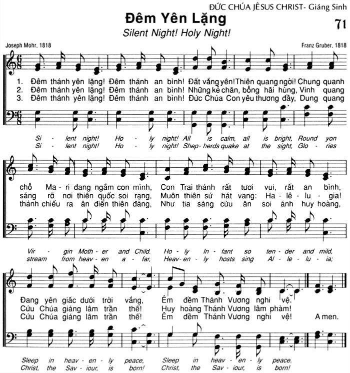 Sheet Nhạc Đêm Yên Lặng - Chưa Chọn - Cùng Tập Nhạc