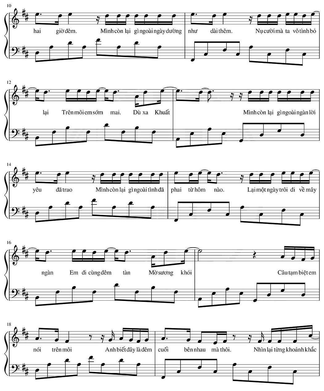 Sheet nhạc Mascara 2