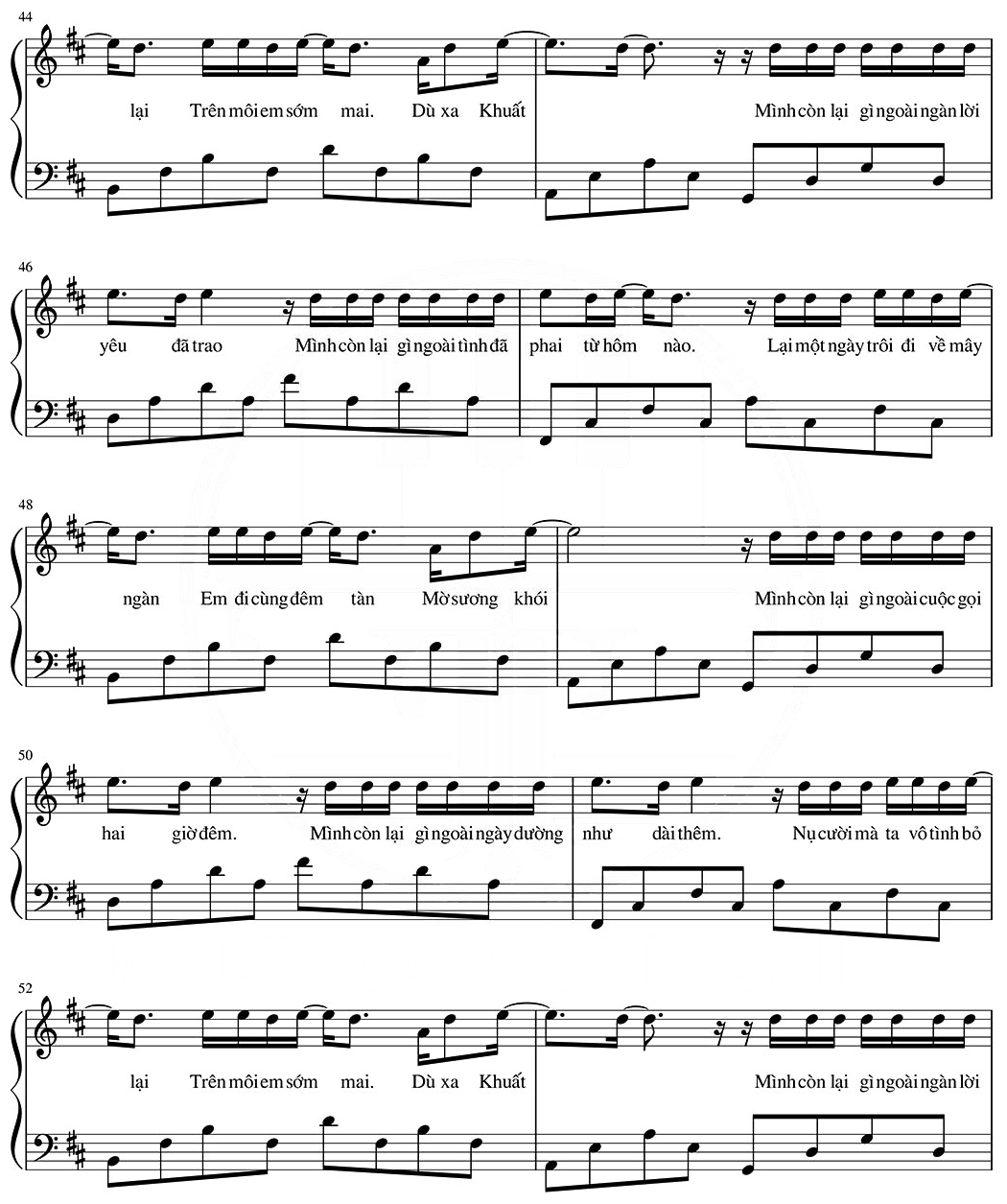 Sheet nhạc Mascara 5